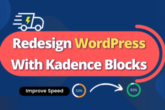 redesign wordpress website with kadence blocks