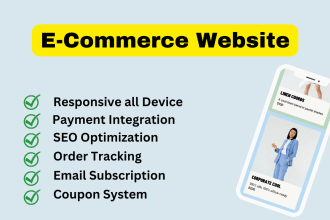 build a ecommerce website with admin panel