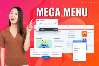 redesign website header wordpress mega menu and broken layout