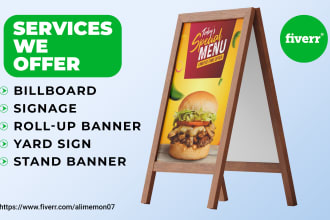 design billboard, vinyl banner, hoardings, street signs, signboard