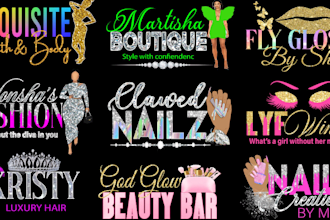 design super fantastic nail logo in very short time