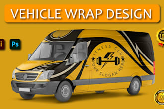 do professional vehicle branding, caravan, car door magnet, truck wrap design