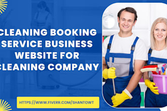 create cleaning booking service business website for cleaning company