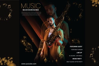 create music, club, party flyers, posters, and cover design