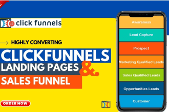design clickfunnels sales funnel and converting landing page