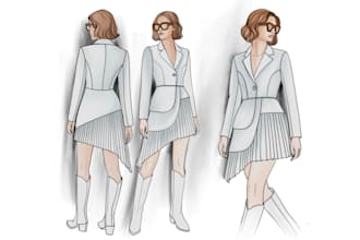 do custom fashion sketches for fashion collection