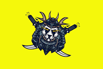 create beautiful panda mascot  logo for your business only 12 hours