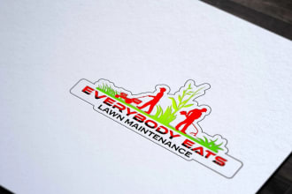 create fantastic wonderful lawn care logo