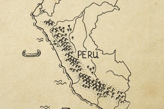create a vintage map of your fantasy world