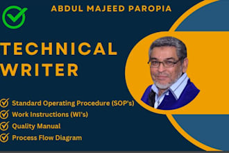 develop sop,  flow diagram policies, manuals, and procedures