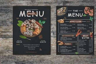 provide food menu,coffee shop menu and digital menu