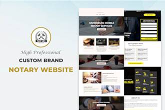 create a notary landing page or website by wordpress