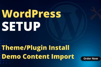 install wordpress theme, setup and import demo content