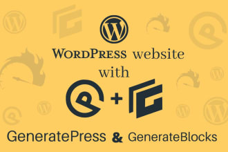 redesign or clone your website into generatepress theme using generateblocks