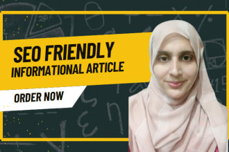 write SEO friendly articles informational content