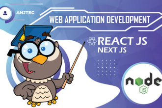 develop react js, next js web app for you