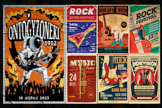 design a music party or event poster or flyer