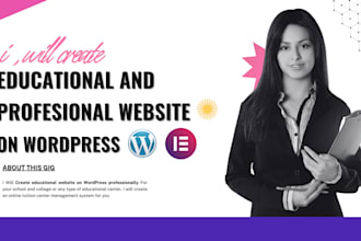 create educational website on wordpress professionally