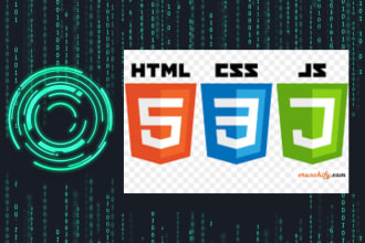 frontend web development with HTML, CSS, javascript, and bootstrap