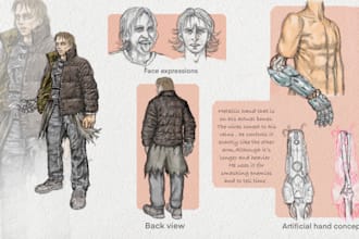 draw character concept sheet