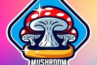 design creative mushroom logo for your business