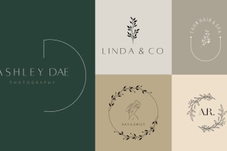 design elegant handmade feminine botanical logo
