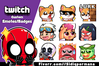 create twitch emotes, discord emoji and sub badges