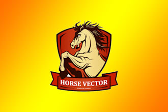 design custom horse symbol logo with unlimited revision