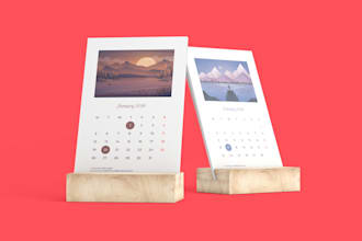 design customised 2026 printable wall and desk calendars