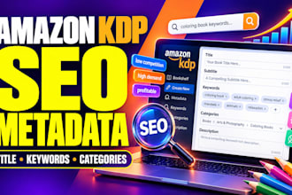 write your amazon KDP book description and research keywords