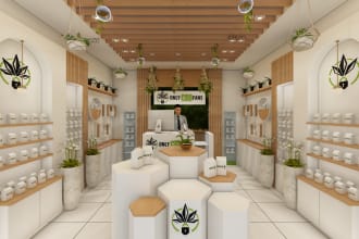 design and render your 3d retail stores, shops, restaurant