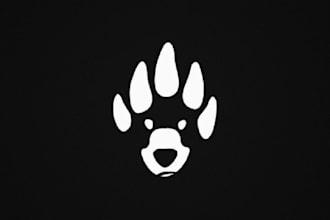 make modern bear paw with honey logo for fashion brand