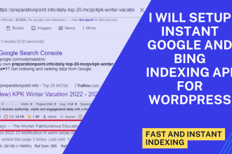 setup instant google and bing indexing API for wordpress