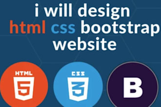 create website with html, css and bootstrap