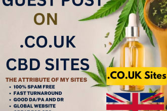 do cbd, vape,kratom, marijuana, hemp guest post, link building on co,UK sites