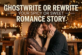 ghostwrite or rewrite erotic romance story romance novel