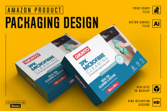 create a stunning amazon product packaging box design