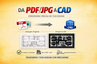 raster to cad conversione PDF o jpg in dwg accurata