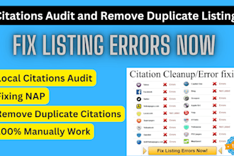 do citations audit and remove duplicate listings