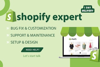 help with shopify maintenance, upgrades, and support