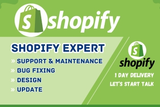 help you with shopify store support and maintenance