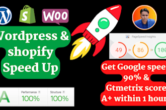 speed optimization, page speed,speed up, google speed wordpress and shopify site