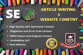 be your SEO article writer or blog content writer