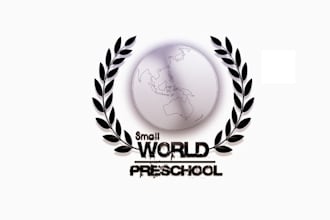design perfect small world preschool logo