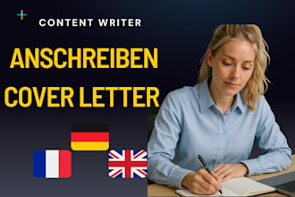 write your cover letter, letter of application in german and english