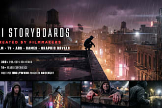 create ai storyboards and visual sequences for film TV ads or games