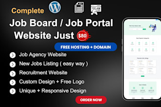create a job portal, job board or agency website for your business