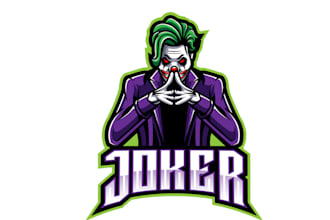 design an joker mascot logo in high definition