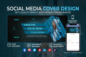 design facebook cover, youtube banner or any social media header
