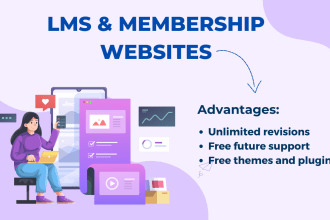 design professional blog, elearning lms, and membership wordpress website